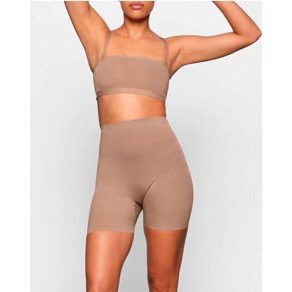 SKIMS Women’s 2X Low Back Short Sienna Tan Mid Thigh Shapewear - Picture 1 of 6